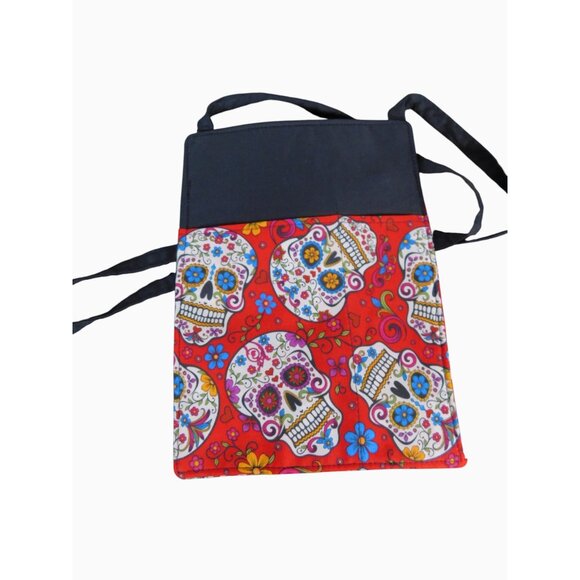 Handcrafted Crossbody Bag With Sugar Skull Pattern - Picture 5 of 8